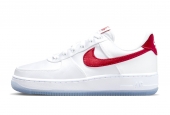 AIR FORCE 1 LOW ’07 SATIN WHITE VARSITY RED [DX6541-100]