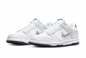 DUNK LOW GLITCH SWOOSH WHITE GREY GS [DV3033-001]
