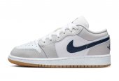 AIR JORDAN 1 LOW MIDNIGHT NAVY NEUTRAL GREY [553560-146]
