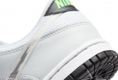 DUNK LOW GLITCH SWOOSH WHITE GREY GS [DV3033-001]