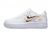 AIR FORCE 1 MULTI SWOOSH WHITE ORANGE GS [DV7141-100]