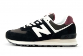 NEW BALANCE 574 BLACK WHITE BURGUNDY [WL574WBE]