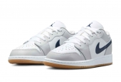 AIR JORDAN 1 LOW MIDNIGHT NAVY NEUTRAL GREY [553560-146]