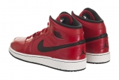 AIR JORDAN 1 MID GYM RED BLACK PATIENT [554725-602]