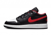AIR JORDAN 1 LOW BLACK FIRED RED GS [553560-063]