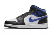 AIR JORDAN 1 MID WHITE BLACK RACER BLUE [554725-140]