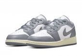 AIR JORDAN 1 LOW VINTAGE GREY GS [553560-053]