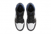 AIR JORDAN 1 MID WHITE BLACK RACER BLUE [554725-140]