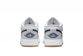 AIR JORDAN 1 LOW MIDNIGHT NAVY NEUTRAL GREY [553560-146]