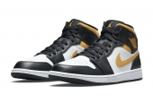 AIR JORDAN 1 MID WHITE POLLEN BLACK [554724-177]
