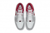 AIR JORDAN 1 LOW LIGHT SMOKE GREY GYM RED [DC6991-016]