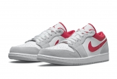 AIR JORDAN 1 LOW LIGHT SMOKE GREY GYM RED [DC6991-016]