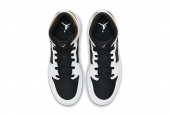 AIR JORDAN 1 MID WHITE BLACK GOLD [554725-190]