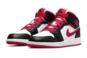 AIR JORDAN 1 MID WHITE VERY BERRY [554725-016]
