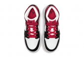 AIR JORDAN 1 MID WHITE VERY BERRY [554725-016]