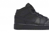 AIR JORDAN 1 MID TRIPLE BLACK [554725-091]