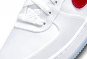 AIR FORCE 1 LOW ’07 SATIN WHITE VARSITY RED [DX6541-100]