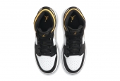 AIR JORDAN 1 MID GS WHITE POLLEN BLACK [554725-177]