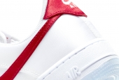 AIR FORCE 1 LOW ’07 SATIN WHITE VARSITY RED [DX6541-100]