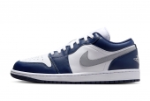 AIR JORDAN 1 LOW GS ‘MIDNIGHT NAVY WOLF GREY’ [553560-141] | [553558-141]