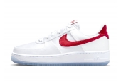 AIR FORCE 1 LOW ’07 SATIN WHITE VARSITY RED [DX6541-100]