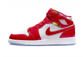 AIR JORDAN 1 MID BARCELONA SWEATER RED PATENT [DC7248-600]
