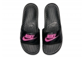 NIKE BENASSI BLACK VIVID PINK [343881-061]