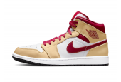AIR JORDAN 1 MID BEIGE RED [554724-201]