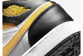 AIR JORDAN 1 MID GS WHITE POLLEN BLACK [554725-177]