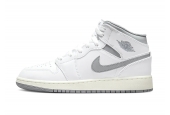 AIR JORDAN 1 MID NEUTRAL GREY GS [554725-135]