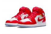 AIR JORDAN 1 MID BARCELONA SWEATER RED PATENT [DC7248-600]