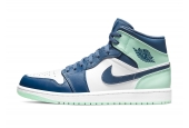 AIR JORDAN 1 MID MYSTIC NAVY MINT FOAM [554724-413]