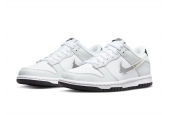DUNK LOW GLITCH SWOOSH WHITE GREY GS [DV3033-001]