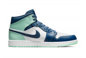 AIR JORDAN 1 MID MYSTIC NAVY MINT FOAM [554724-413]