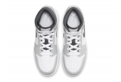 AIR JORDAN 1 MID LIGHT SMOKE GREY ANTHRACITE GS [554725-078]