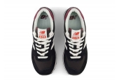 NEW BALANCE 574 BLACK WHITE BURGUNDY [WL574WBE]