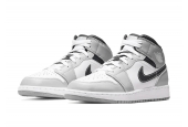 AIR JORDAN 1 MID LIGHT SMOKE GREY ANTHRACITE GS [554725-078]