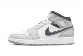 AIR JORDAN 1 MID LIGHT SMOKE GREY ANTHRACITE GS [554725-078]