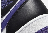 AIR JORDAN 1 MID WHITE BLACK PURPLE [554724-095]