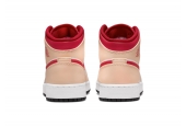 AIR JORDAN 1 MID LIGHT CARDINAL CURRY (GS) [554725-201]