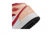 AIR JORDAN 1 MID LIGHT CARDINAL CURRY (GS) [554725-201]