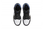 AIR JORDAN 1 MID WHITE BLACK RACER BLUE [554725-140]