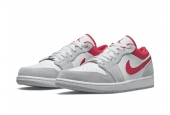 AIR JORDAN 1 LOW LIGHT SMOKE GREY GYM RED [DC6991-016]