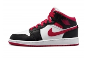 AIR JORDAN 1 MID WHITE VERY BERRY [554725-016]
