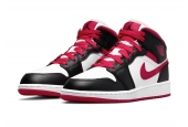 AIR JORDAN 1 MID WHITE VERY BERRY [554725-016]