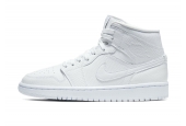 AIR JORDAN 1 MID WHITE SNAKESKIN [BQ6472-110/BQ6472-100]