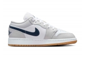 AIR JORDAN 1 LOW MIDNIGHT NAVY NEUTRAL GREY [553560-146]