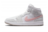 AIR JORDAN 1 MID SE WHITE LIGHT IRON ORE [DN4045-001]