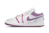 AIR JORDAN 1 LOW WHITE LIGHT BORDEUAX (GS) [DM9037-100]