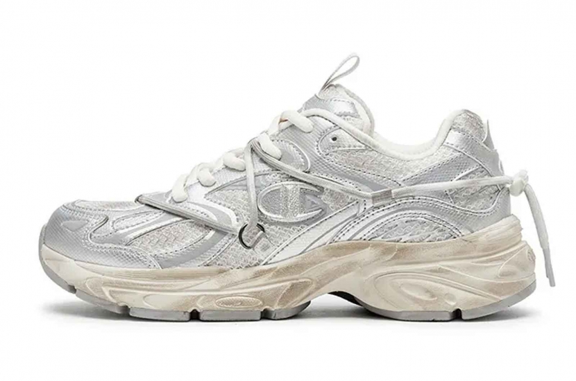 CHAMPION CHUNKY LOW-TOP SILVER/MILK WHITE [U5AFCRU15P8]